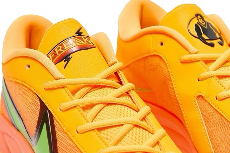 Official Look at the Nike Giannis Freak 6 "Laser Orange" Light Wild Mango/Action Green-Black-Laser Orange FJ7792-601 giannis antetokounmpo milwaukee bucks nba basketball shoe greek freak october fall