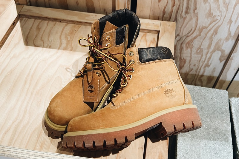 Here's a Detailed Look at the Louis Vuitton x Timberland Boots lv moniker pharrell williams french luxury maison house lv italian nubuck leather premium workwear capsule