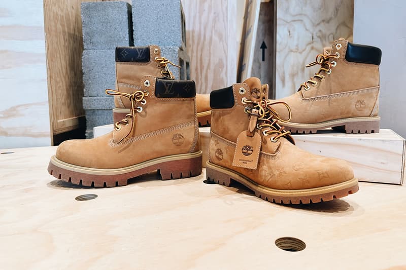 Here's a Detailed Look at the Louis Vuitton x Timberland Boots lv moniker pharrell williams french luxury maison house lv italian nubuck leather premium workwear capsule