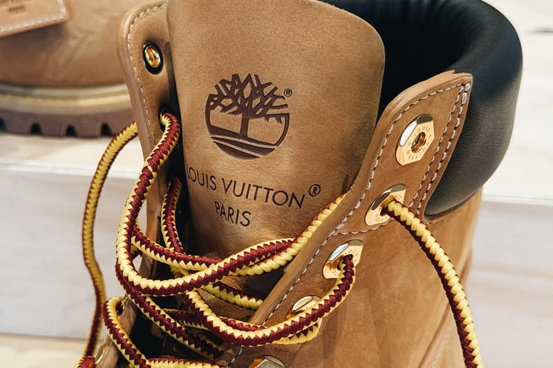 Here's a Detailed Look at the Louis Vuitton x Timberland Boots lv moniker pharrell williams french luxury maison house lv italian nubuck leather premium workwear capsule