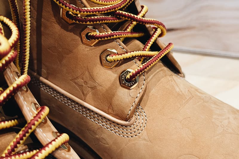 Here's a Detailed Look at the Louis Vuitton x Timberland Boots lv moniker pharrell williams french luxury maison house lv italian nubuck leather premium workwear capsule