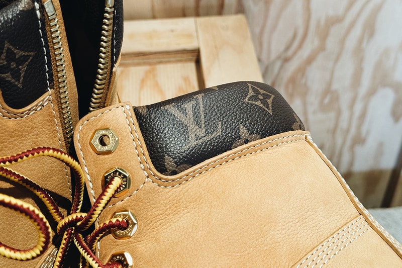 Here's a Detailed Look at the Louis Vuitton x Timberland Boots lv moniker pharrell williams french luxury maison house lv italian nubuck leather premium workwear capsule