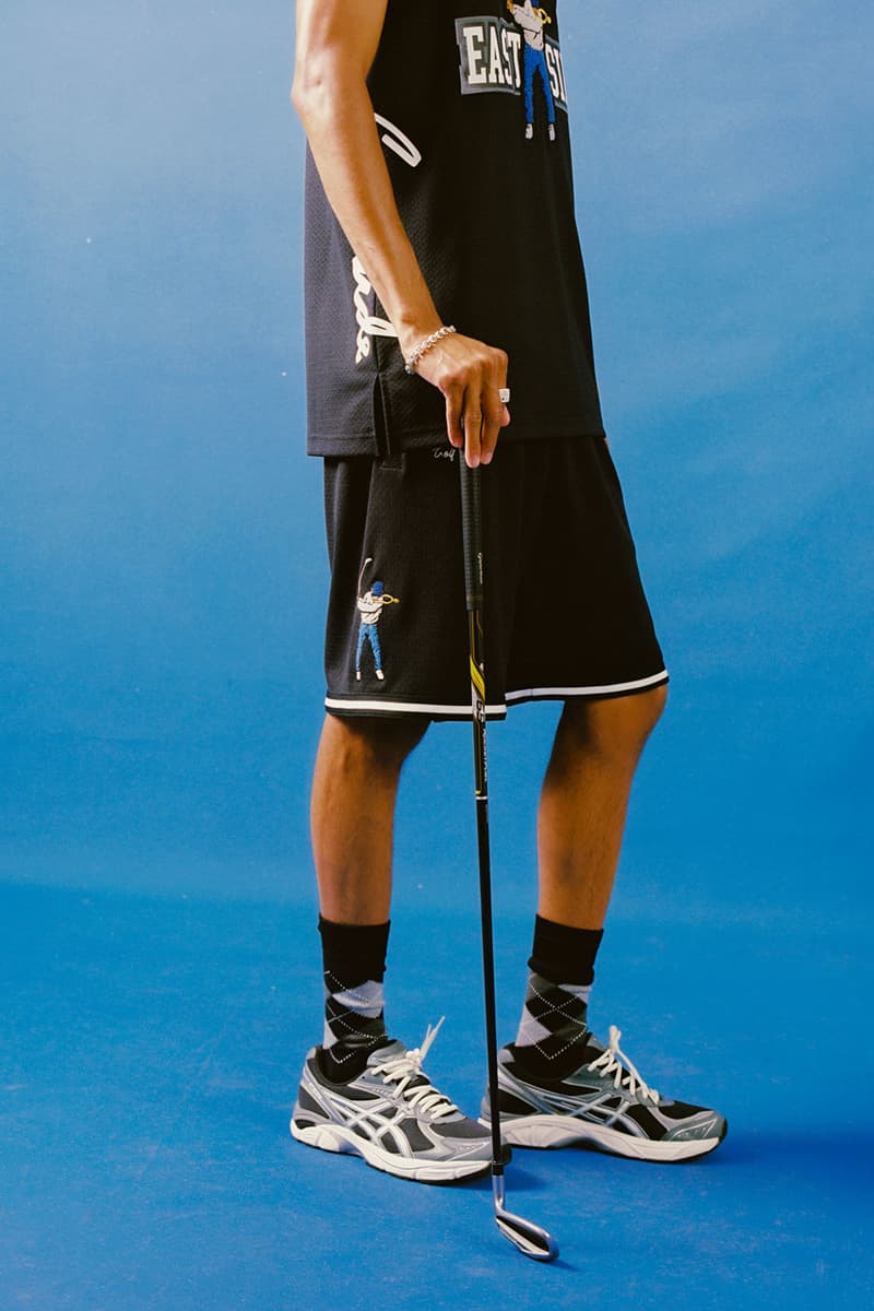 Mitchell & Ness x Eastside Golf Link Up on Clean Capsule release apparel fashion drop price link website store basketball sports nylon pullover hoodie accessories driver head cover ball marker tee green