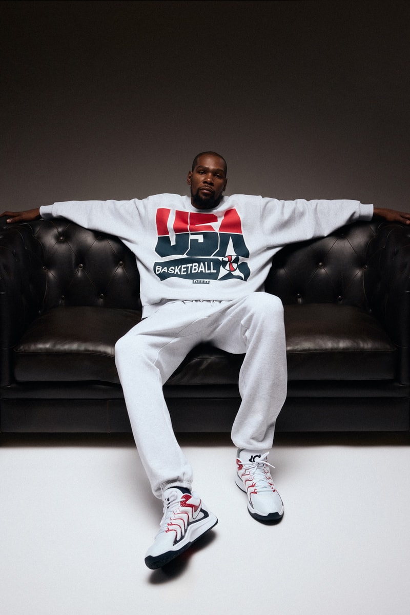 kevin durant power forward 2024 paris olympic games kith team usa basketball capsule collection preview four seasons pop up concept space