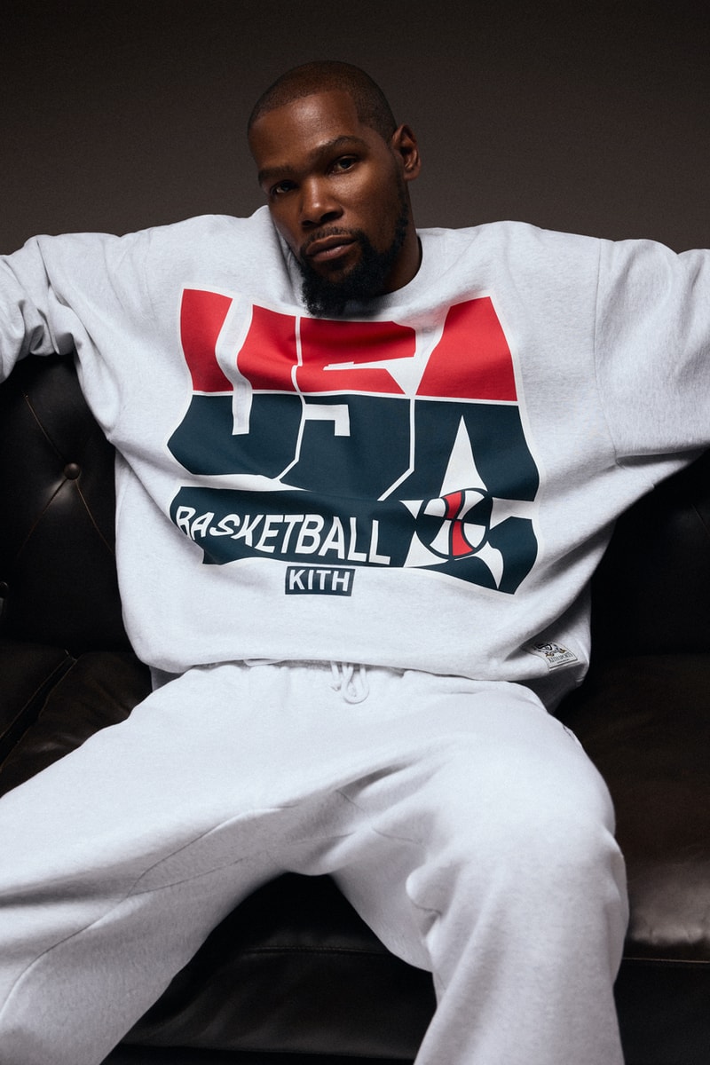 kevin durant power forward 2024 paris olympic games kith team usa basketball capsule collection preview four seasons pop up concept space