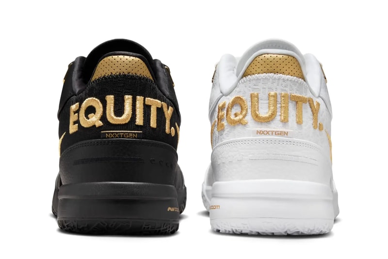 Nike Zoom LeBron NXXT Gen "Equity" FJ1566-103 Release info white black gold lebron james power sneakers basketball shoes king james 