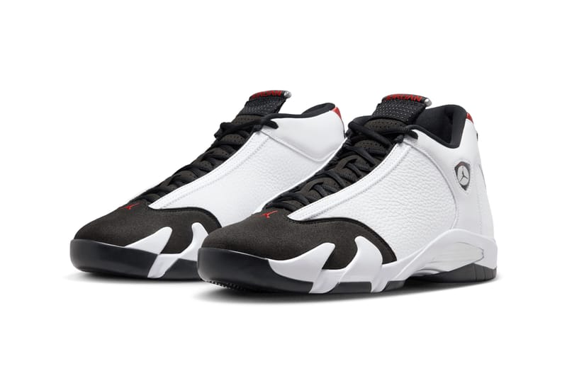 jordan 14s white black red
