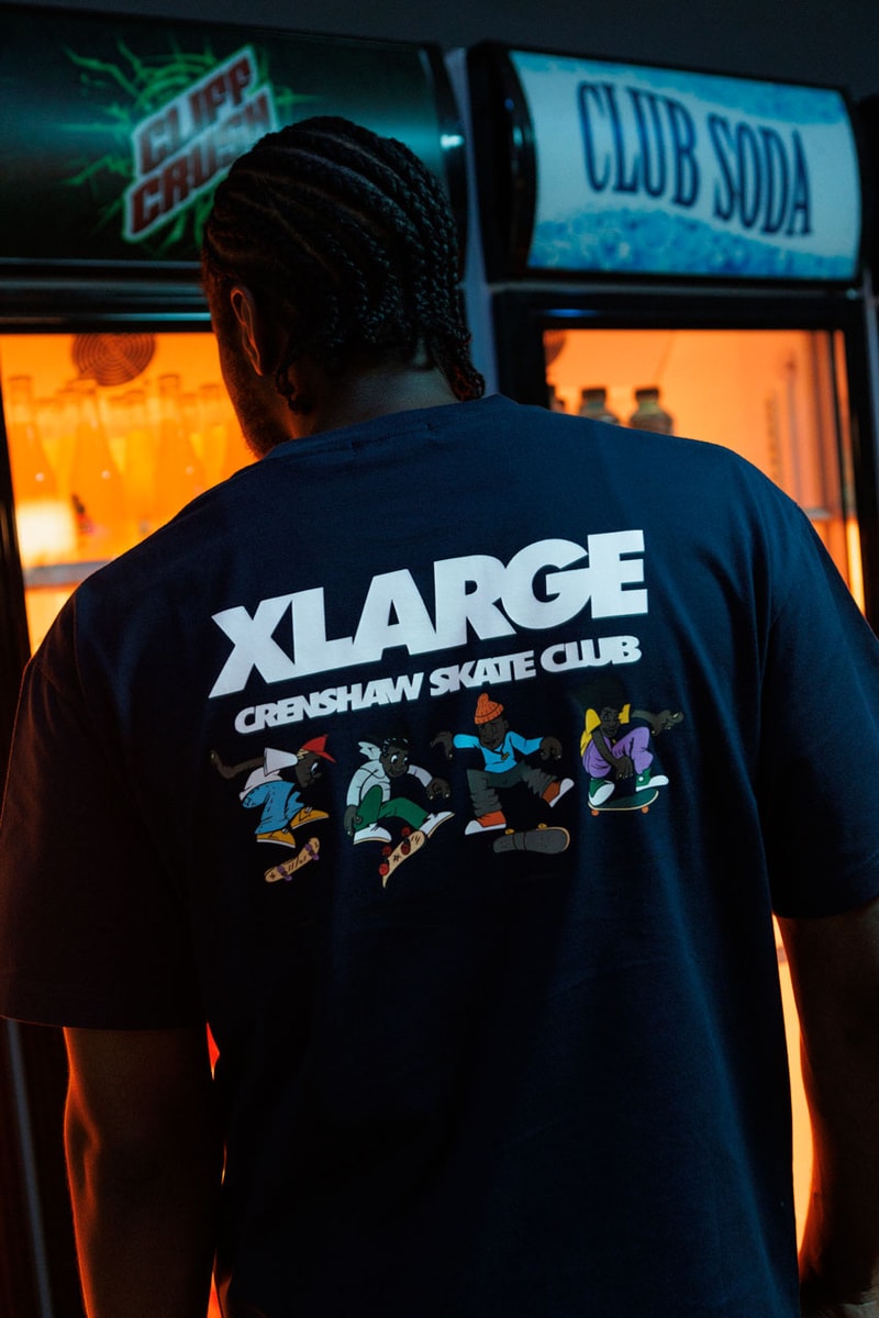 Crenshaw Skate Club Partners with XLarge on a Rhinestone-Adorned Range tobey south central randall carden katz short film release capsule collection info skateboard link price website japan skate denim jewel t shirt graphic california west coast asia x large xl