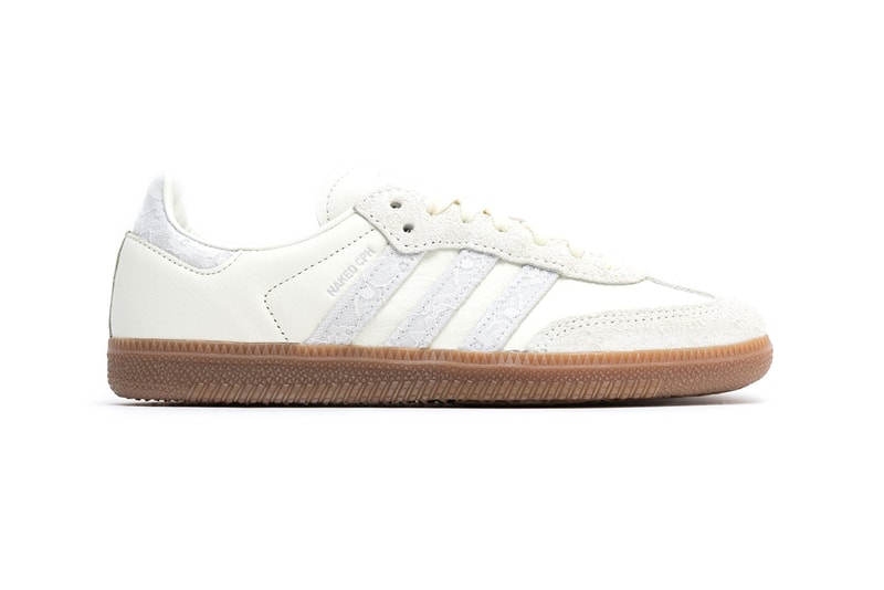 NAKED adidas Tischtennis White Gum Lace Owhite Silvmt JI3995 Samba 