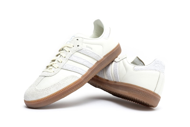 NAKED adidas Tischtennis White Gum Lace Owhite Silvmt JI3995 Samba 