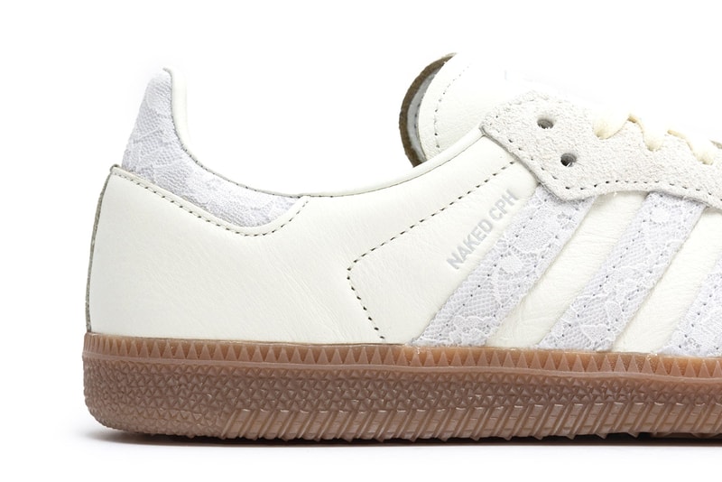 NAKED adidas Tischtennis White Gum Lace Owhite Silvmt JI3995 Samba 