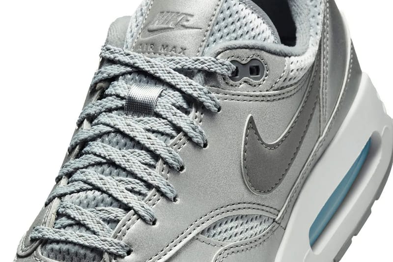 nike air max 1 metallic silver