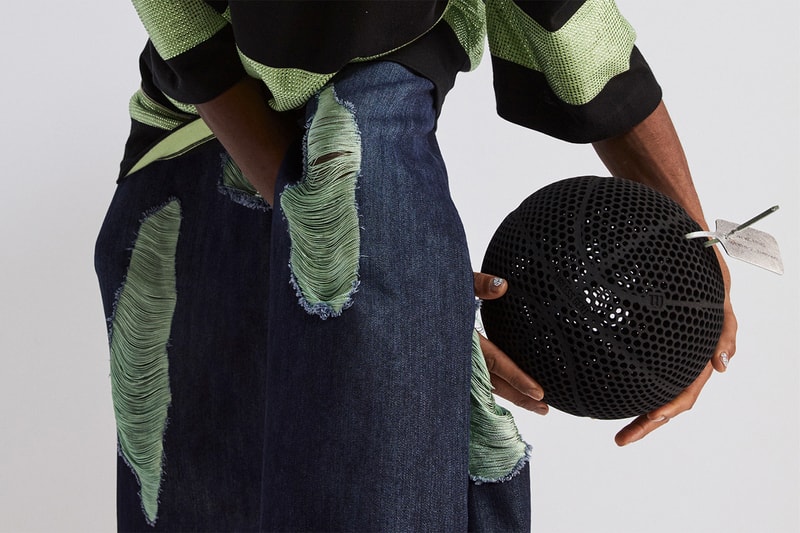 Off-White™ and Wilson Drop Collaboration of First Limited-Edition Basketballs fw24 fall winter 2024 paris fashion week metal mesh totes airless gen1 virgil abloh