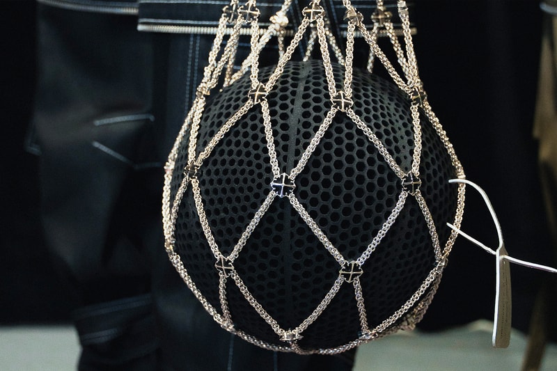 Off-White™ and Wilson Drop Collaboration of First Limited-Edition Basketballs fw24 fall winter 2024 paris fashion week metal mesh totes airless gen1 virgil abloh