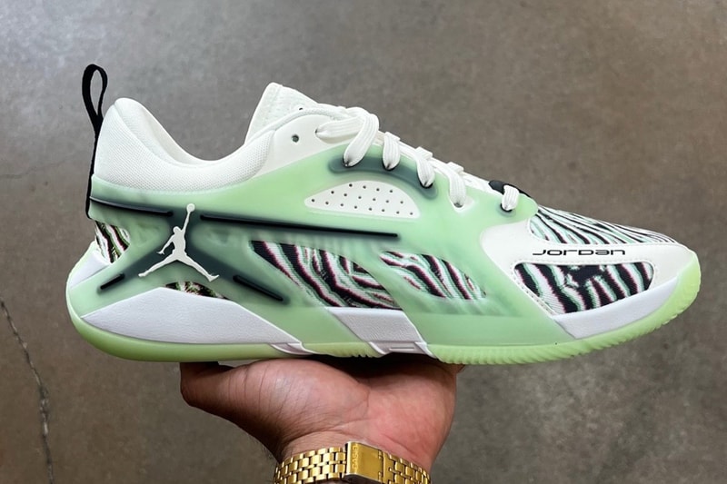 First Look at the Upcoming Jordan Heir "Sail/Vapor Green" womens exclusive basketball silhouette performance style olympics wnba shoe