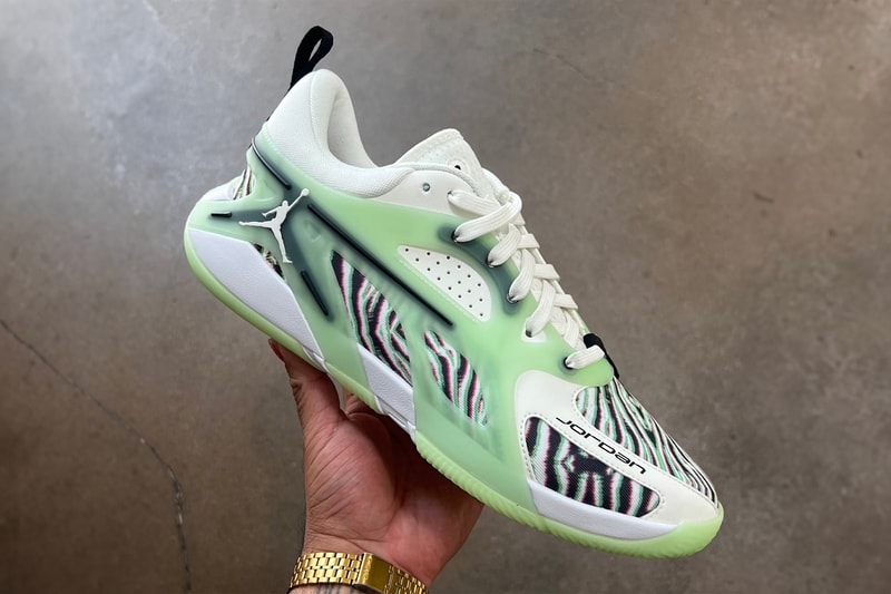 First Look at the Upcoming Jordan Heir "Sail/Vapor Green" womens exclusive basketball silhouette performance style olympics wnba shoe