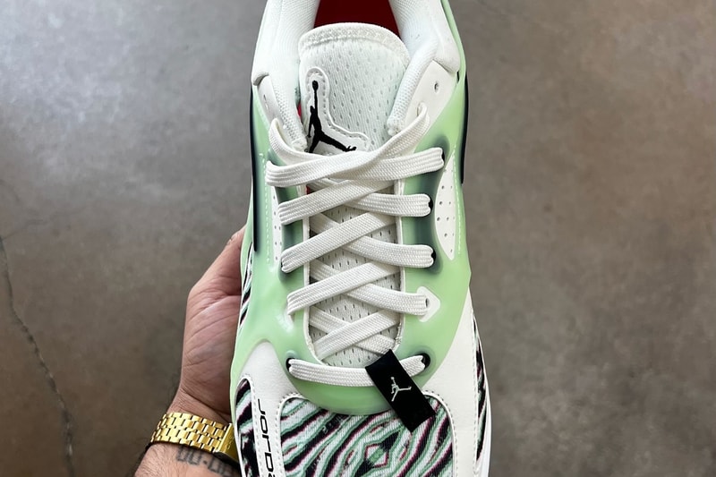 First Look at the Upcoming Jordan Heir "Sail/Vapor Green" womens exclusive basketball silhouette performance style olympics wnba shoe