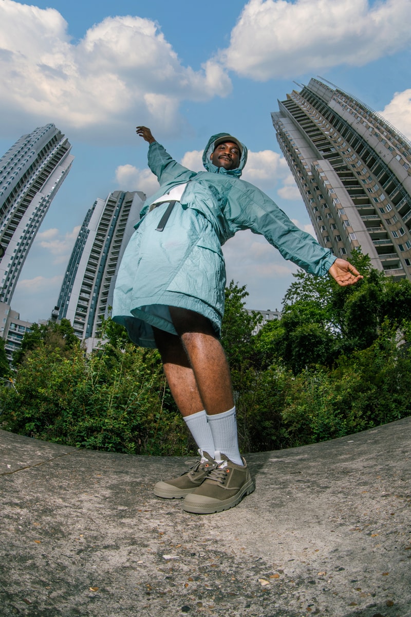 palladium boots capsule paris Galeries Lafayette Paris Haussmann bhv marais technical utility sportswear sandals sacoche bags t-shirt