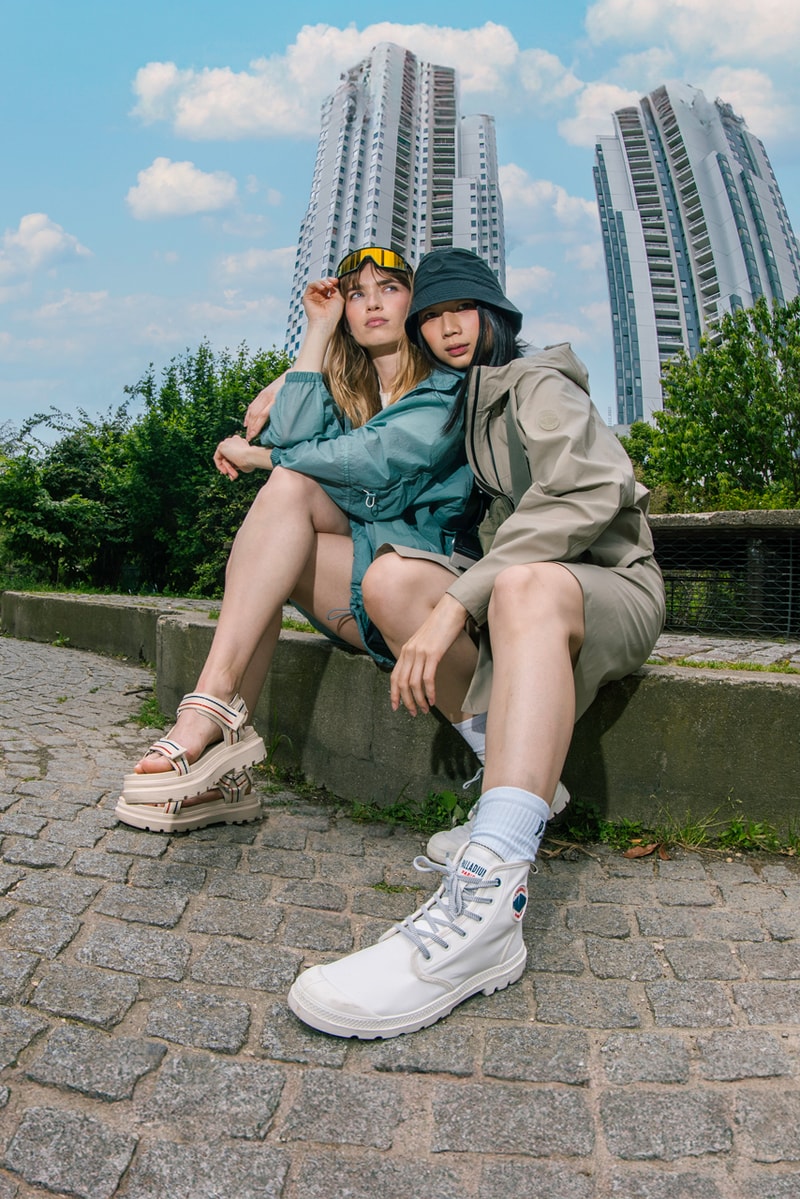 palladium boots capsule paris Galeries Lafayette Paris Haussmann bhv marais technical utility sportswear sandals sacoche bags t-shirt