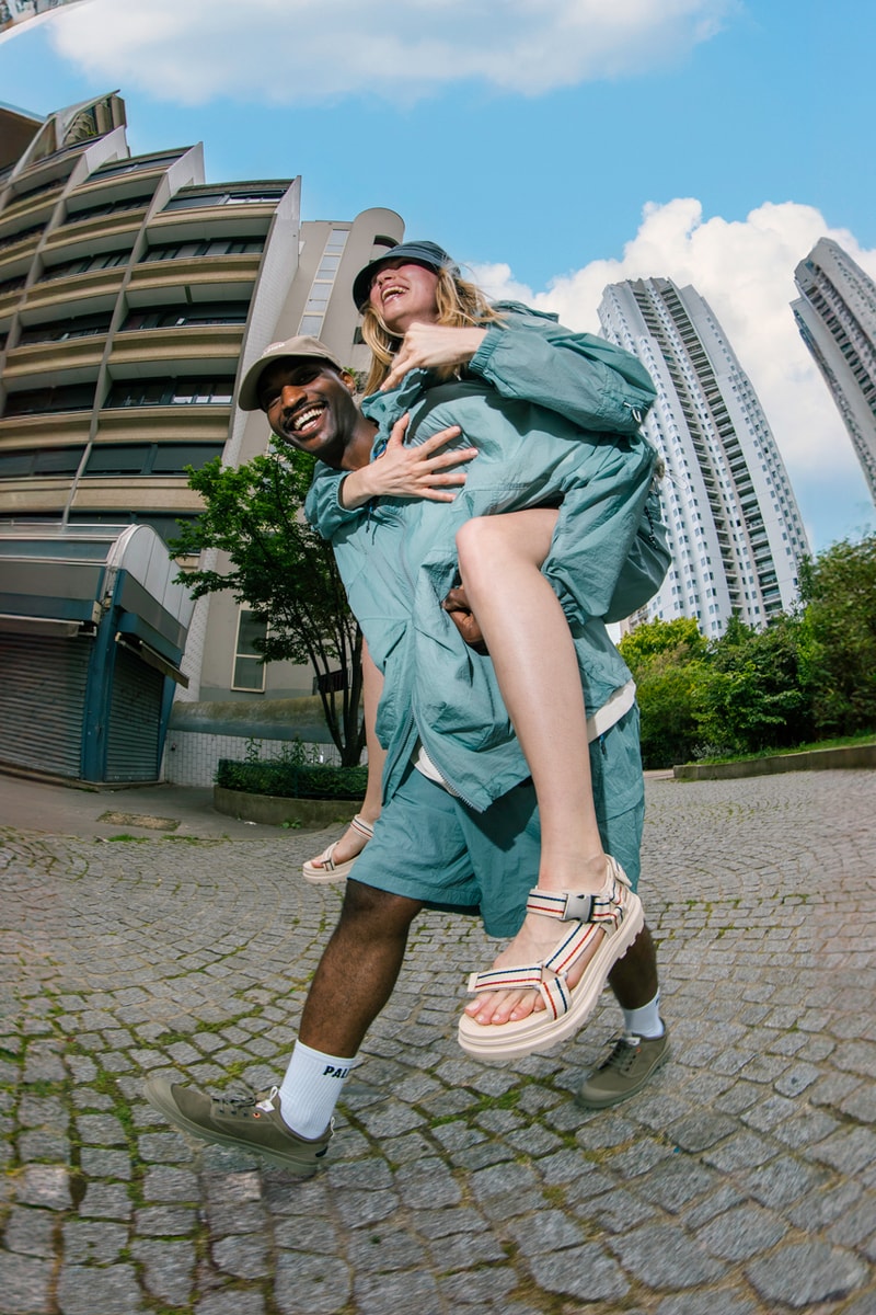 palladium boots capsule paris Galeries Lafayette Paris Haussmann bhv marais technical utility sportswear sandals sacoche bags t-shirt