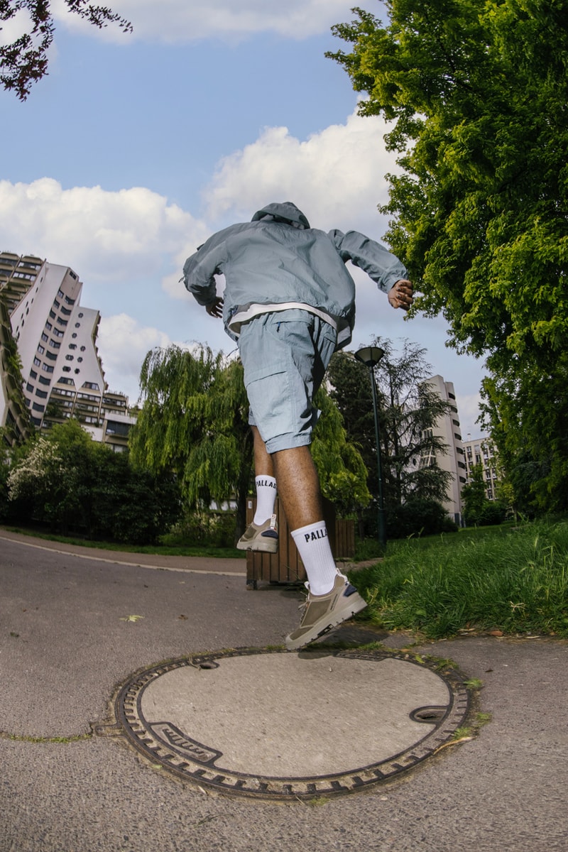 palladium boots capsule paris Galeries Lafayette Paris Haussmann bhv marais technical utility sportswear sandals sacoche bags t-shirt