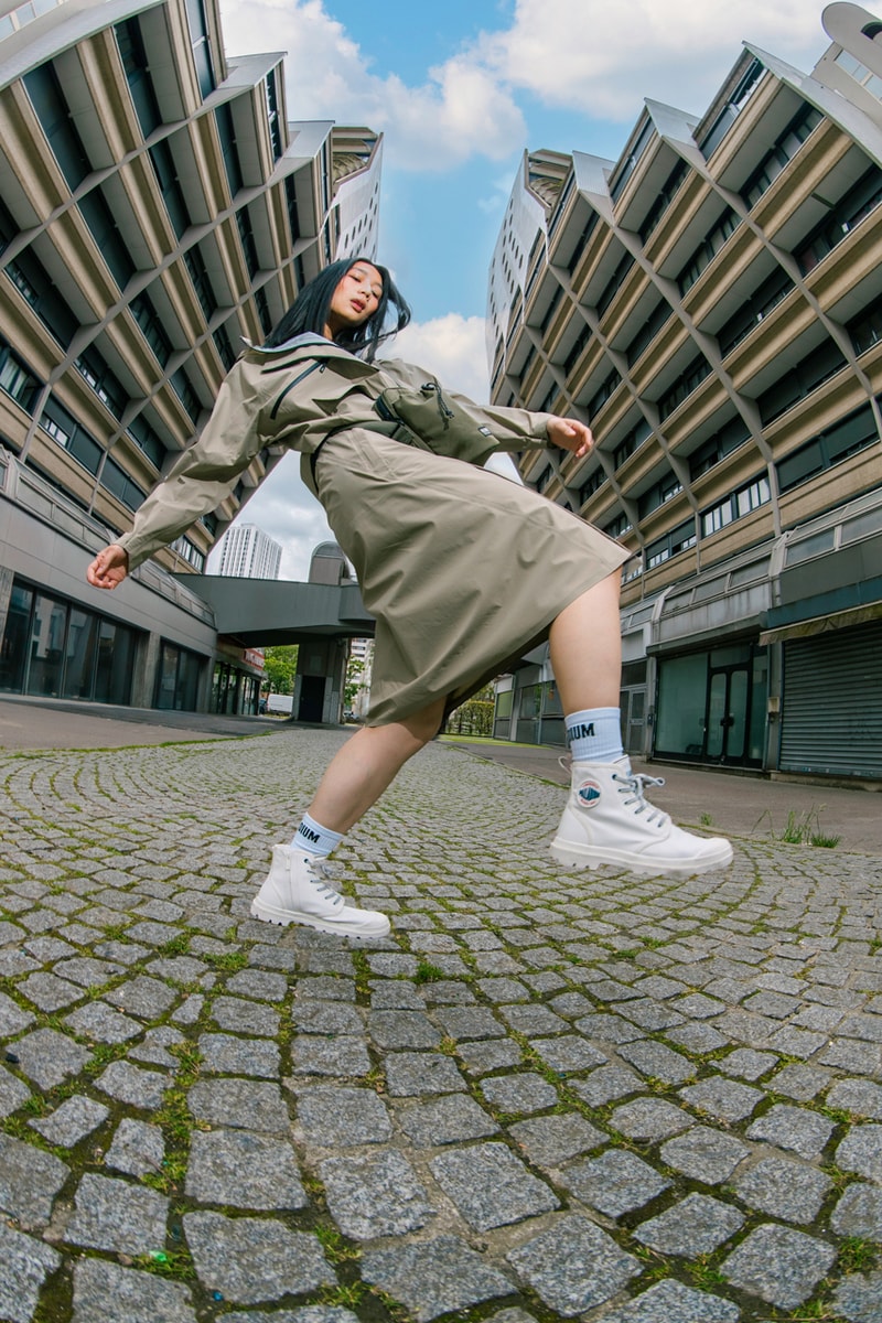 palladium boots capsule paris Galeries Lafayette Paris Haussmann bhv marais technical utility sportswear sandals sacoche bags t-shirt