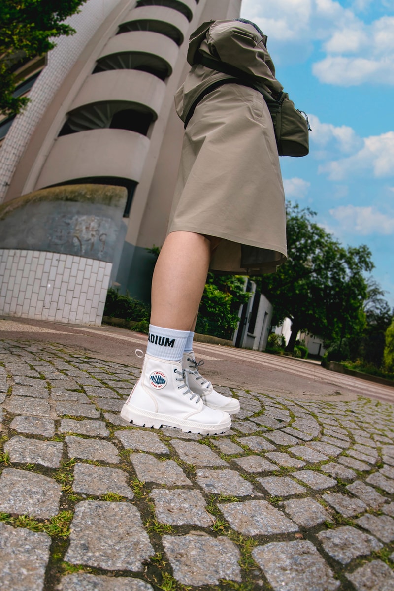 palladium boots capsule paris Galeries Lafayette Paris Haussmann bhv marais technical utility sportswear sandals sacoche bags t-shirt