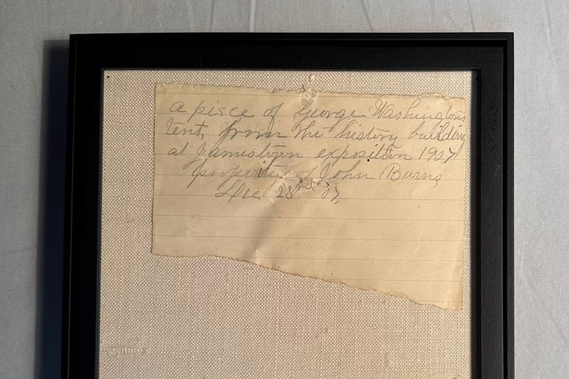 George Washington Tent Fragment Bought Online Goodwill
