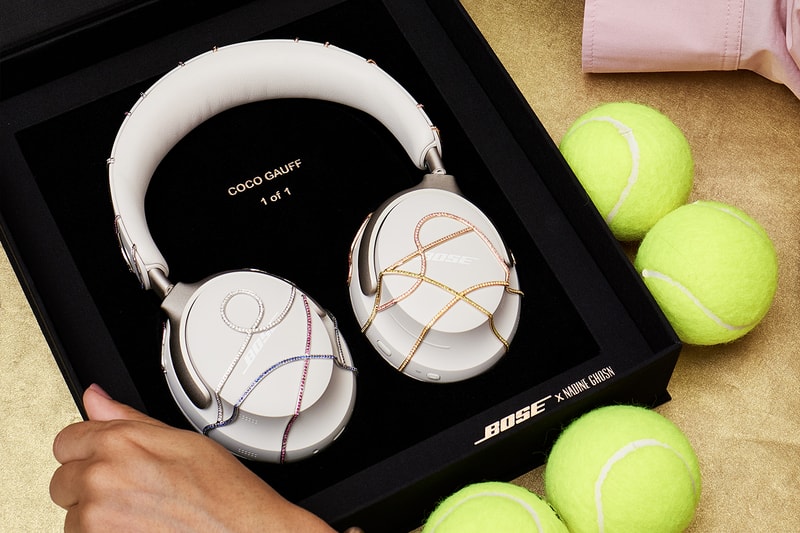 Nadine Ghosn Designs One-Of-One Iced Out Bose Headphones for Coco Gauff and Anthony Edwards gems sapphires gold diamonds tennis basketball team usa sports