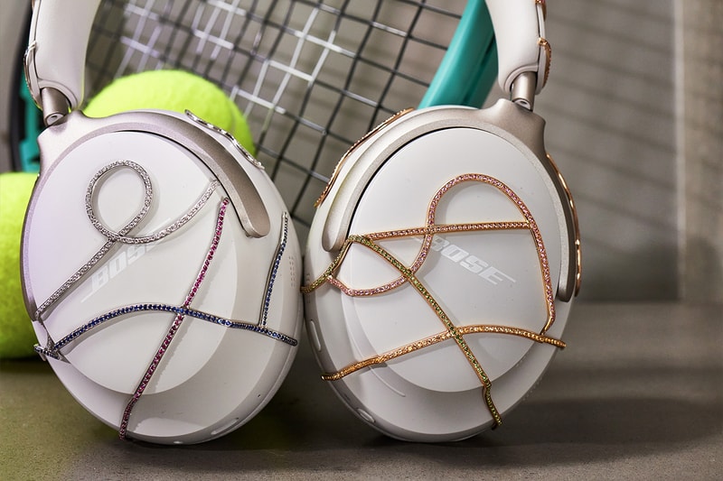 Nadine Ghosn Designs One-Of-One Iced Out Bose Headphones for Coco Gauff and Anthony Edwards gems sapphires gold diamonds tennis basketball team usa sports
