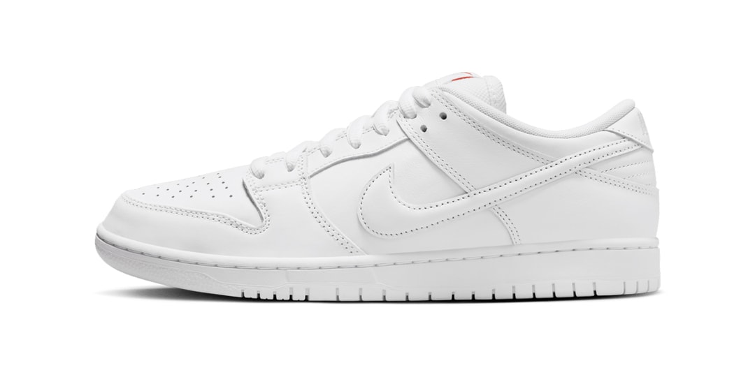 "Triple White" Covers the Nike SB Dunk Low