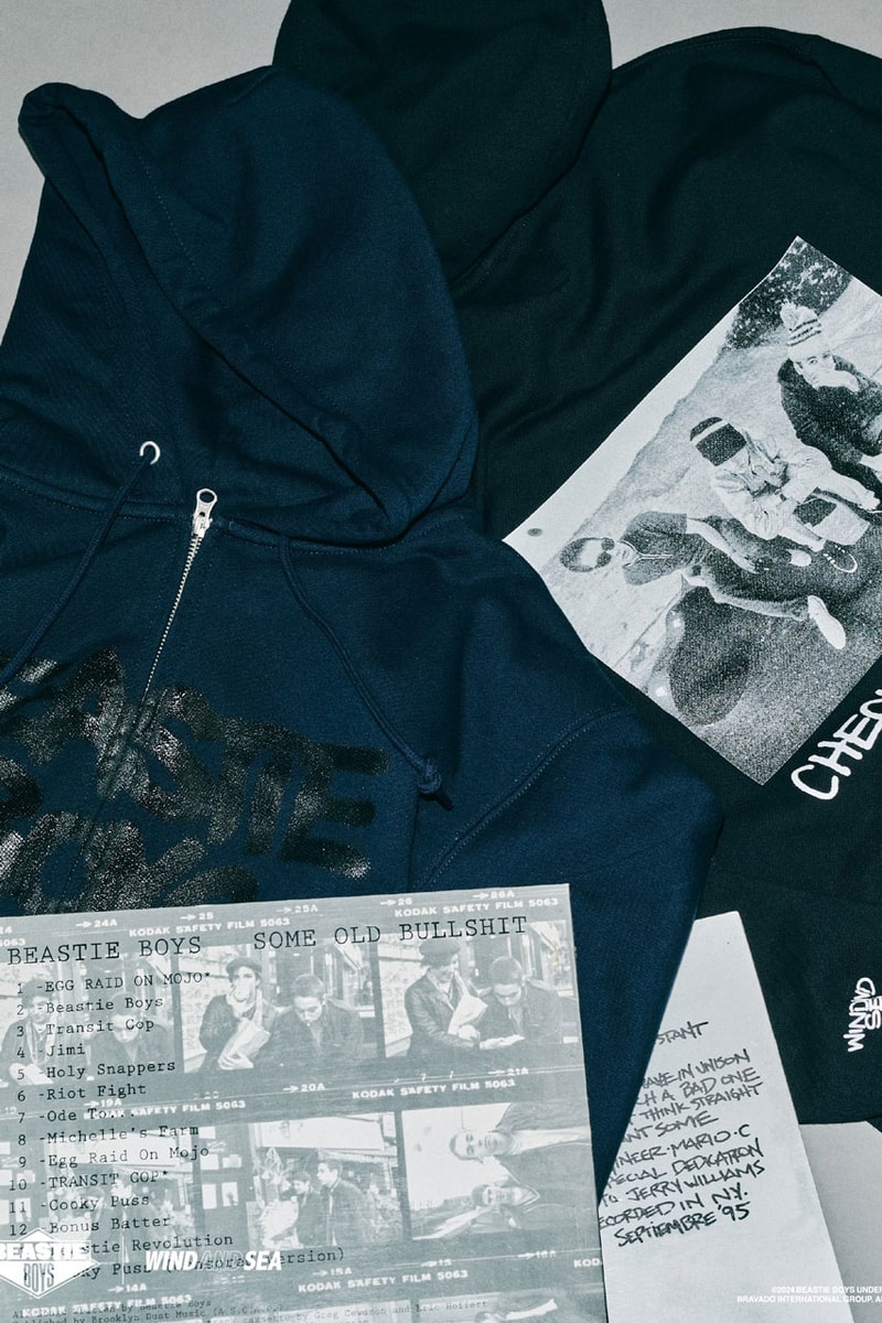 WIND AND SEA x Beastie Boys Capsule collab release info check yourself song album grand royal label album spotify apple music group band japan Adam "Ad-Rock" Horovitz Adam "MCA" Yauch Michael "Mike D" Diamond