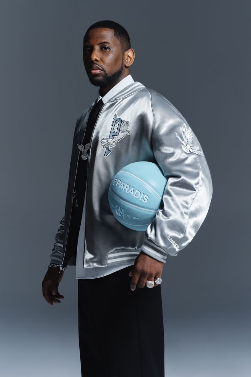 3.PARADIS x Mitchell & Ness x NBA Is a Triple Threat in Collaborative Capsule release info fabolous rapper campaign shop olympics games fashion drop price jersey jacket leather pants basketball ball shoot lebron james france canada association team medal win