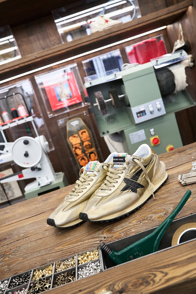 golden goose paris plympic games marathon sneaker footwear streetwear silhouette release customization workshop flagship gold france olympic games 2024