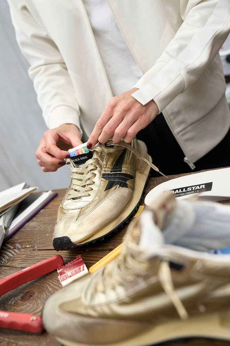 golden goose paris plympic games marathon sneaker footwear streetwear silhouette release customization workshop flagship gold france olympic games 2024