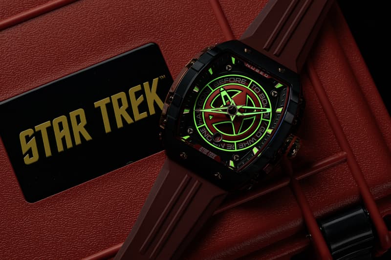 Nubeo x 'Star Trek'  Magellan Automatic Starfleet Limited Edition NB-6098 Watch Collaboration Release Info Explorer Yellow, Danger Red, Warp Blue Beam Black