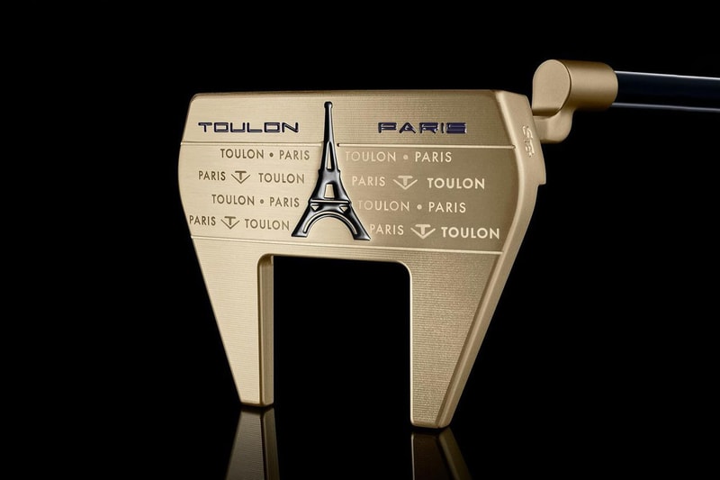 toulon golf paris small batch putter olympics 2024 xander schauffele champagne gold mallet