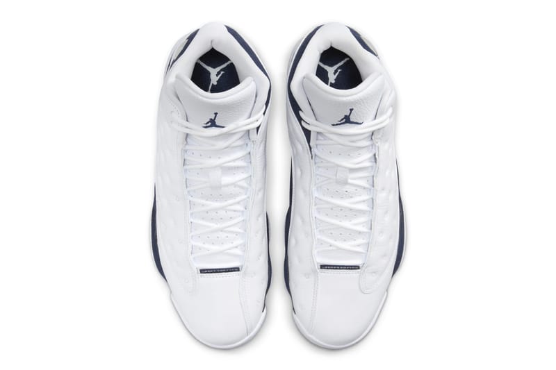 jordan 13 white carolina navy