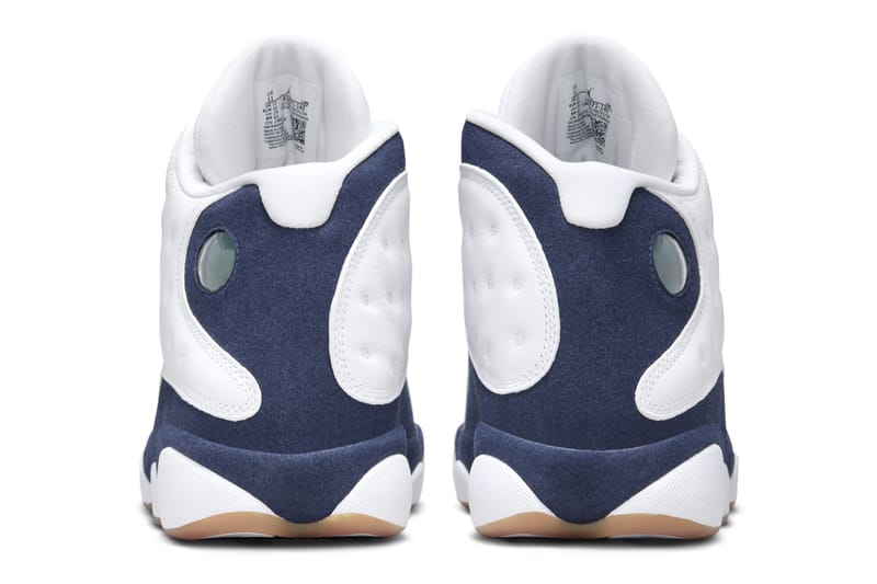jordan 13 white carolina navy