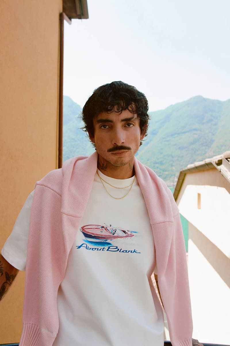 about:blank Continues Its Italian Summer with Third SS24 Release brand clothing fashion unisex streetwear link price mediterranean warm weather lookbook