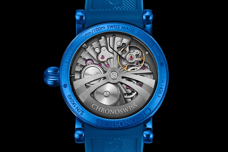 Chronoswiss Delphis Sub Zero CH-1426.1-BKSI guilloché Release Info C.6004 Manufacture movement autobloc blue CVD-coating