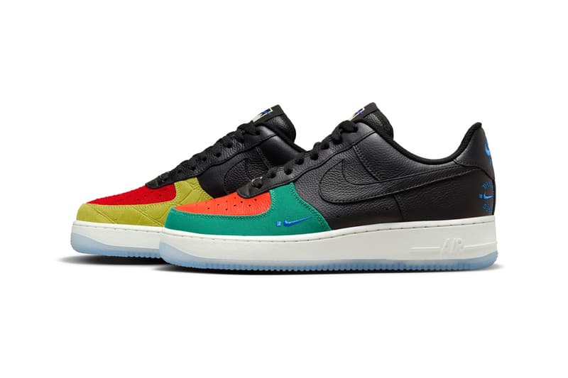 Official Look at the Nike Air Force 1 Low "TINAJ B" HJ1058-001 Black/Black-Multi-Color release info jpeg nft web3 .swoosh