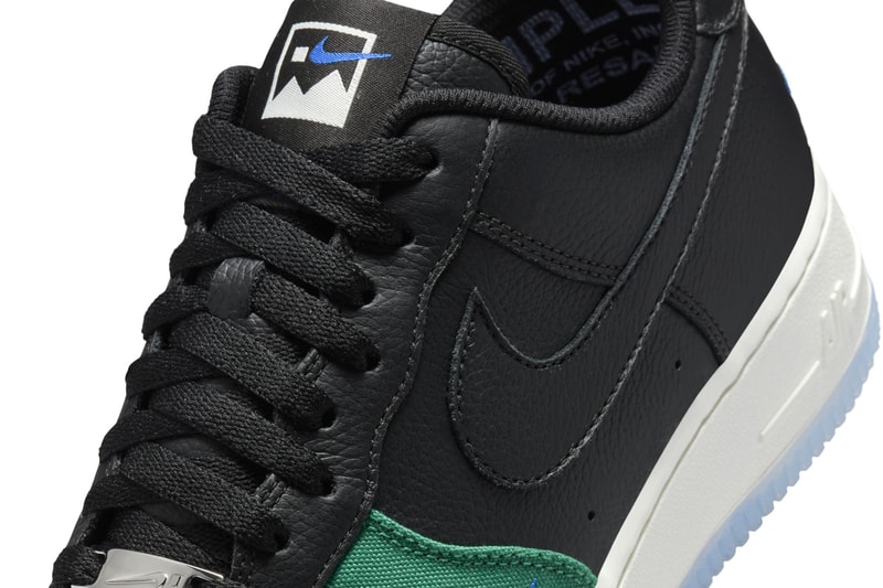 Official Look at the Nike Air Force 1 Low "TINAJ B" HJ1058-001 Black/Black-Multi-Color release info jpeg nft web3 .swoosh