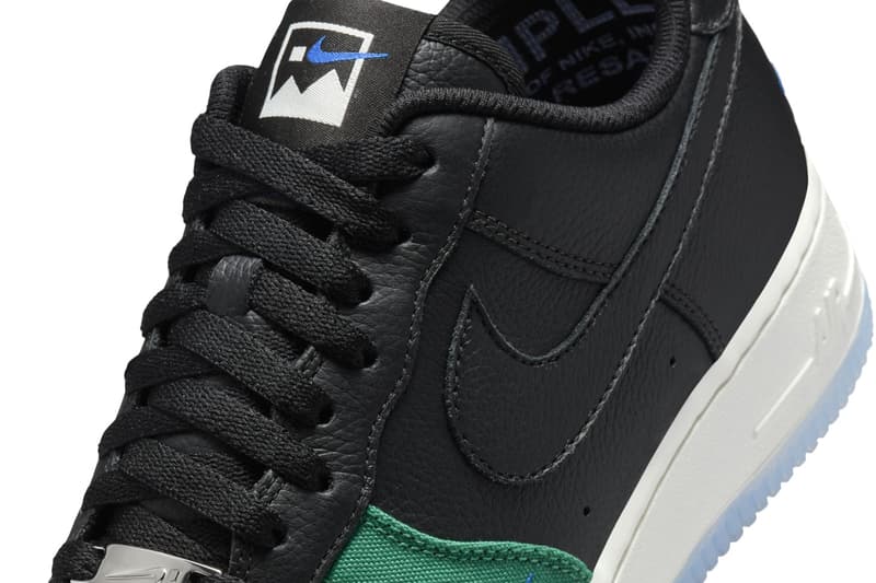 Official Look at the Nike Air Force 1 Low "TINAJ B" HJ1058-001 Black/Black-Multi-Color release info jpeg nft web3 .swoosh
