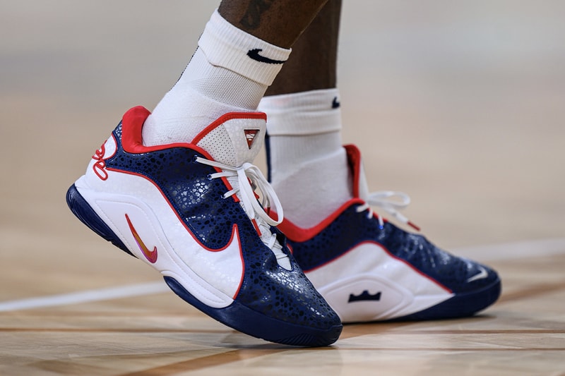 LeBron James Has Debuted Another Nike LeBron 22 "USA" PE king navy white swoosh red player edition olympics spirit quest for gold