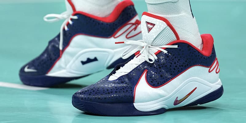 LeBron James Has Debuted Another Nike LeBron 22 "USA" PE king navy white swoosh red player edition olympics spirit quest for gold