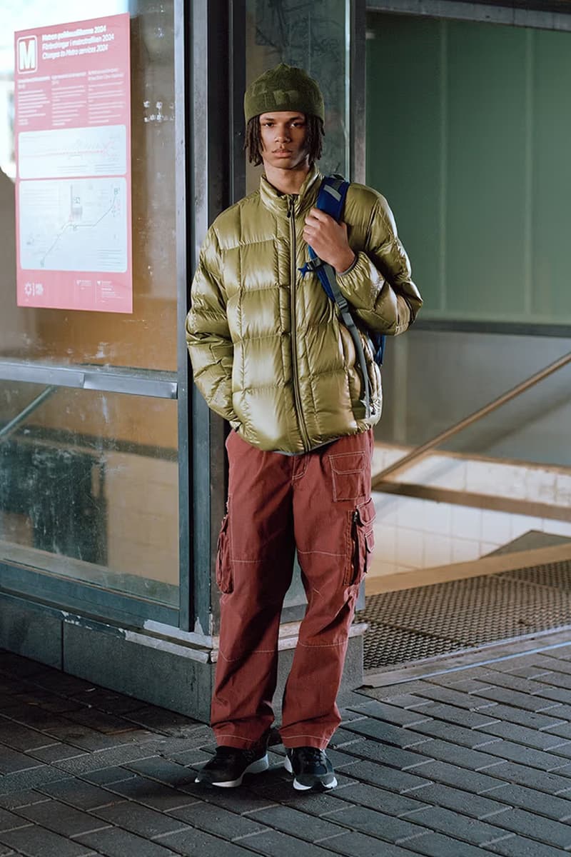 thisisneverthat FW24 Leans Into Cozy Airport Style lookbook fall/winter 2024 puffer jackets, vests with linings, and knits 