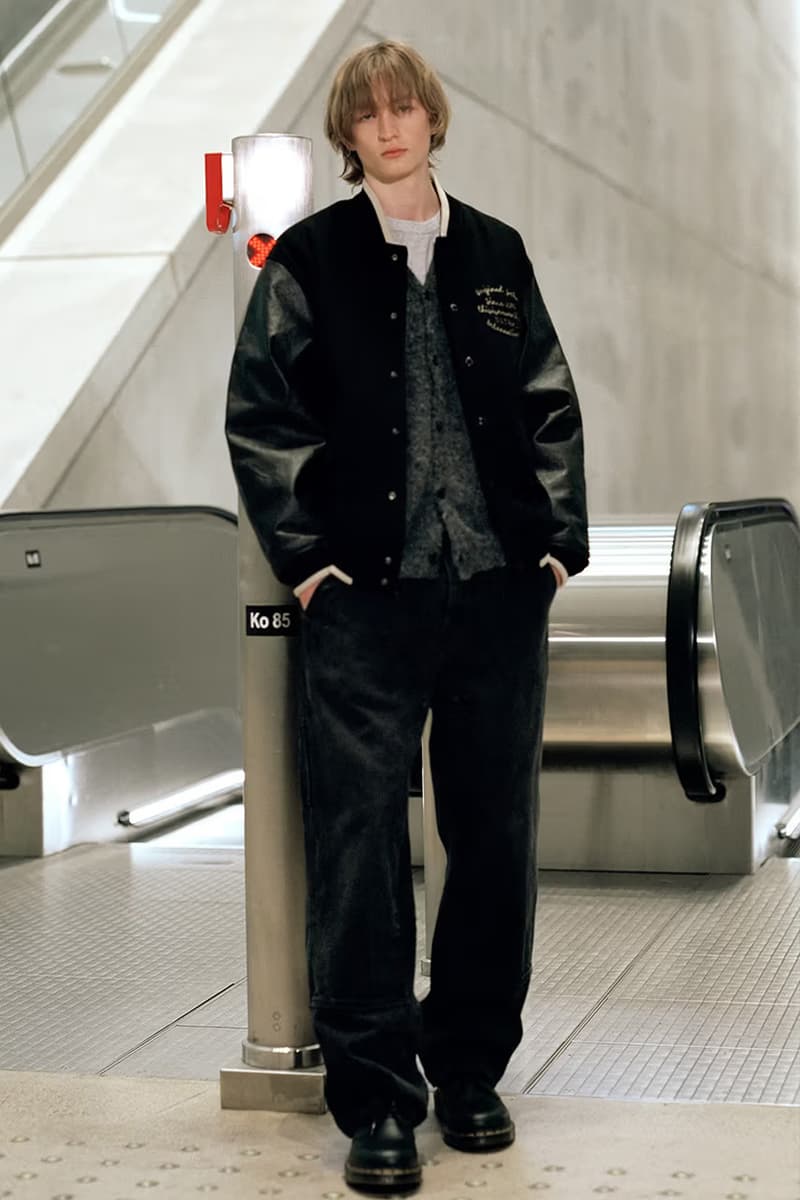 thisisneverthat FW24 Leans Into Cozy Airport Style lookbook fall/winter 2024 puffer jackets, vests with linings, and knits