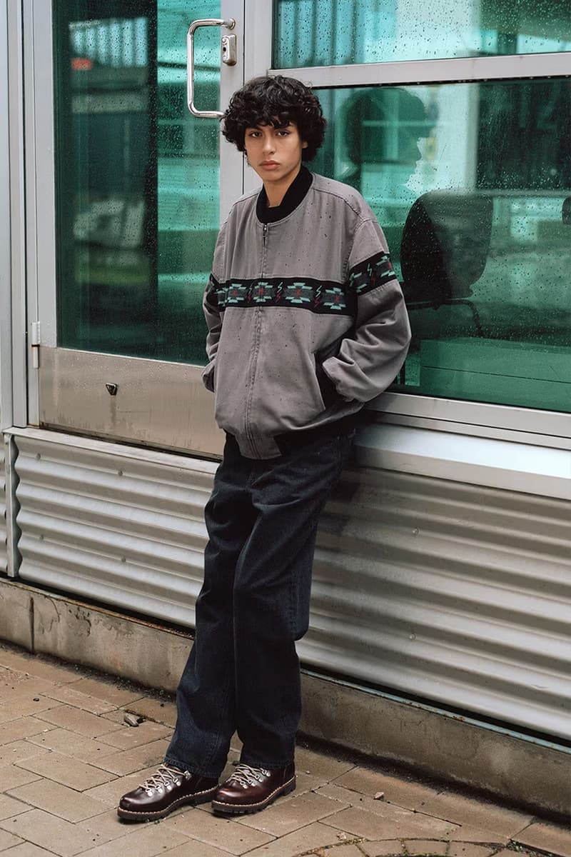 thisisneverthat FW24 Leans Into Cozy Airport Style lookbook fall/winter 2024 puffer jackets, vests with linings, and knits