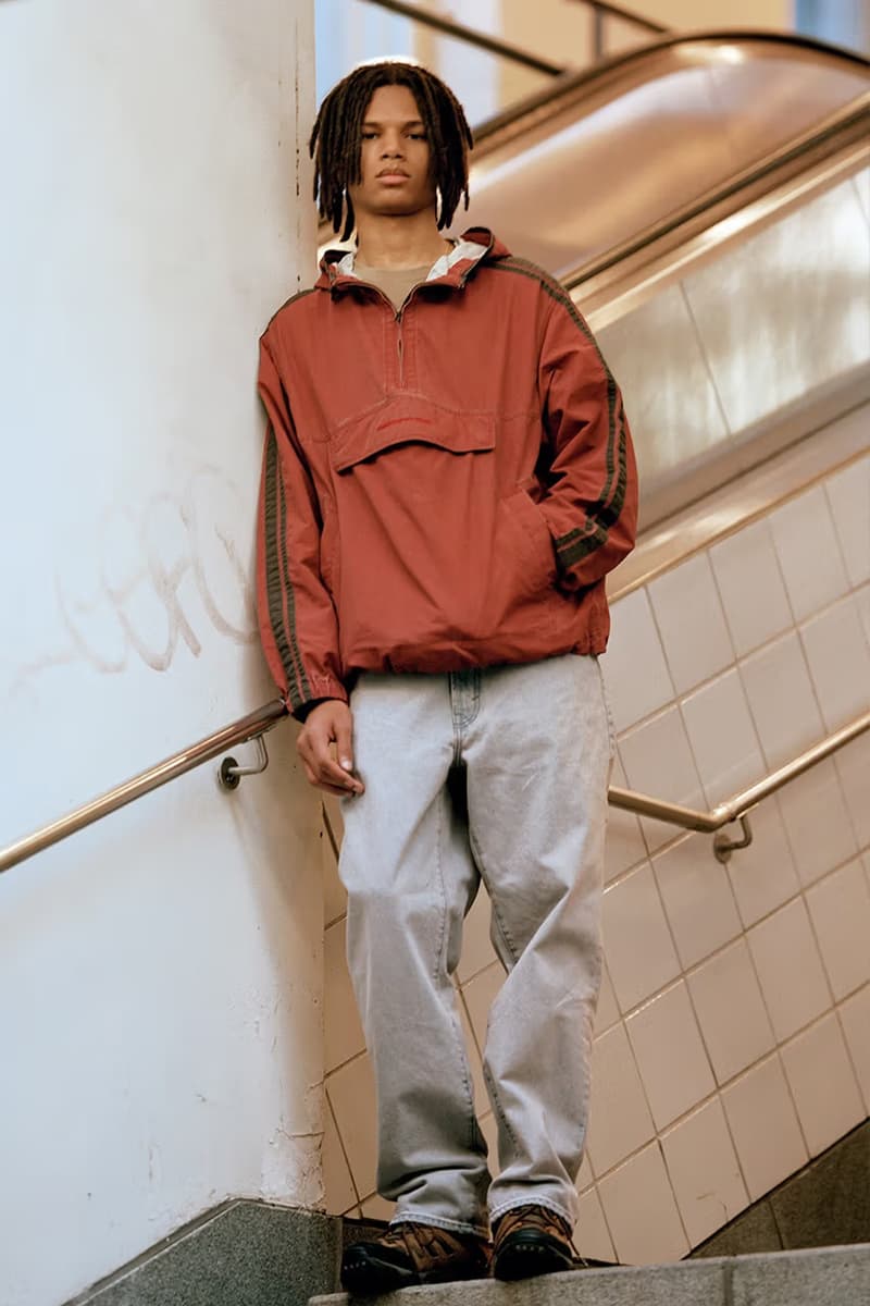 thisisneverthat FW24 Leans Into Cozy Airport Style lookbook fall/winter 2024 puffer jackets, vests with linings, and knits 